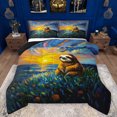 thumbnail image 1 of Feelyou Cartoon Sloth Animal Bedding Comforter Set, Kawaii Woodland Wildlife Twin Comforter Sets, Teens Kids Boys Girls Reversible Bedding Set, Microfiber Bedroom Decor, 2-Piece, 1 of 8