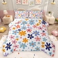 thumbnail image 1 of Feelyou Cartoon Spring Flower Full Size Comforter Sets, Cherry Blossoms Floral Bedding Comforter Set, Teens Kids Boys Girls Reversible Bedding Sets, Lightweight Room Decor, 3 Pieces, 1 of 8