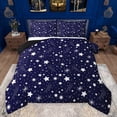 thumbnail image 1 of Feelyou Cartoon Stars Child Bedding Comforter Set, Dreamy Starry Sky Galaxy Twin Comforter Sets, Navy Horoscope Theme Reversible Bedding Set, Ultra Soft Bedroom Decor, 2pcs, 1 of 8