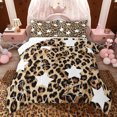 thumbnail image 1 of Feelyou Cartoon Stars Full Size Comforter Sets, Western Leopard Print Bedding Sets, 3pcs, 1 of 8