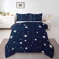 thumbnail image 1 of Feelyou Cartoon Stars Print Full Size Comforter Sets, Teen Kid Boy Girl Bedding Sets, 3pcs, 1 of 8
