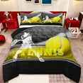 thumbnail image 1 of Feelyou Cartoon Tennis Athlete Queen Comforter Set, Ball Sports Gaming Bedding Sets, Teens Kids Boys Girls Reversible Bedding Comforter Set, Ultra Soft Bedroom Decor, 3 Pieces, 1 of 8