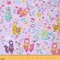 thumbnail image 1 of Feelyou Cartoon Tribal Alpaca Fabric by the Yard 5 Yards for Teens, Farmhouse Floral Room Decor Fabric by the Yard, Cute Animal Fabric for Sewing, Luxury Bedroom Decor, 1 of 6