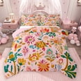 thumbnail image 1 of Feelyou Cartoon Tribal Floral Full Size Comforter Sets, Mandala Boho Bedding Sets, 3pcs, 1 of 8