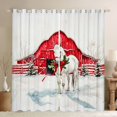 thumbnail image 1 of Feelyou Cartoon Xams Horse Black Out Curtains for Teens, Winter Christmas Festival Curtains Pack of 2 (42x63 Each), Farmhouse Bedroom Curtains, Window Curtains Decor, 1 of 6