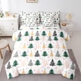 thumbnail image 1 of Feelyou Cartoon Xmas Tree Bedding Comforter Set 7 Pieces for Kid, Merry Christmas Full Bedding Set, Snowflake Print Reversible Fitted Sheet Flat Sheet, Breathable Home Decor, 1 of 7