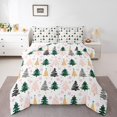 thumbnail image 1 of Feelyou Cartoon Xmas Tree Bedding Comforter Set for Kid, Merry Christmas Twin Comforter Sets, Snowflake Print Reversible Bedding Set, Breathable Home Decor, 2pcs, 1 of 8