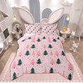 thumbnail image 1 of Feelyou Cartoon Xmas Tree Bedding Comforter Set for Teen, Winter Snowflake Twin Comforter Sets, Merry Christmas Theme Reversible Bedding Set, Super Cozy Room Decor, 2pcs, 1 of 8
