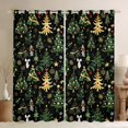 thumbnail image 1 of Feelyou Cartoon Xmas Tree Black Out Curtains for Teen, Winter Snowflake Curtains Pack of 2 (42x63 Each), Merry Christmas Theme Bedroom Curtains, Microfiber Bedroom Decor, 1 of 6
