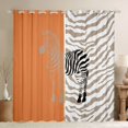 thumbnail image 1 of Feelyou Cartoon Zebra Kids Curtains Pack of 2 (42x84 Each), Fashion Stripes Lines Curtains Blackout, Orange Kawaii Animal Bedroom Curtains, Window Curtains Home Decor, 1 of 6