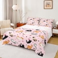 thumbnail image 1 of Feelyou Cat Animal Twin Sheet Sets, Cartoon Stars Love Heart Bedding, 3 Pieces, 1 of 7