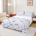 thumbnail image 1 of Feelyou Cat Kitten Teens Full Size Sheets, Cartoon Love Heart Bed Sheets, 4pcs, 1 of 7