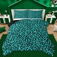 thumbnail image 1 of Feelyou Cheetah Leopard Print Full Size Comforter Sets, Blue Bling Art Bedding Comforter Set, Chic Polka Dot Abstract Reversible Bedding Sets, Breathable Home Decor, 3pcs, 1 of 8