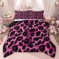 thumbnail image 1 of Feelyou Cheetah Leopard Print Queen Comforter Set, Art Brush Watercolor Bedding Sets, Modern Fashion Style Reversible Bedding Comforter Set, Lightweight Room Decor, 3pcs, 1 of 8