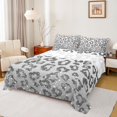 thumbnail image 1 of Feelyou Cheetah Leopard Print Queen Sheet Sets, Grey Glitter Diamond Bed Set, 4-Piece, 1 of 7