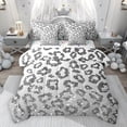 thumbnail image 1 of Feelyou Cheetah Leopard Print Twin Bedding Sets 7pcs, Grey Glitter Diamond Comforter Set, 1 of 8