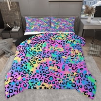 Feelyou Cheetah Leopard Print Twin Comforter Sets, Modern Fashion Bedding Set, 2-Piece