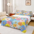 thumbnail image 1 of Feelyou Cherry Blossoms Bed Sheets, Cartoon Flower Floral King Sheets, 4pcs, 1 of 7