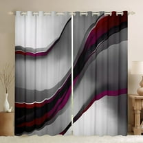 Feelyou Chic Abstract Striped Black Out Curtains, Fashion Geometry Curtains Pack of 2 (42x63 Each), Teen Kid Child Adult Bedroom Curtains, Blackout Curtains Bedroom Decor