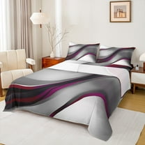 Feelyou Chic Abstract Striped Twin Sheet Sets, Fashion Geometry Twin Fitted Sheet, Teen Kid Child Adult Flat Sheet, Microfiber Bedroom Decor, 3 Pieces