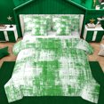 thumbnail image 1 of Feelyou Chic Art Abstract Bedding Comforter Set 7pcs for Adult, Modern Fashion Stripes King Bedding Sets, Green Watercolor Reversible Bed Sheets, Ultra Soft Bedroom Decor, 1 of 7