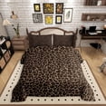thumbnail image 1 of Feelyou Chic Cheetah Print Queen Comforter Set, Brown Bedding Comforter Set, 3pcs, 1 of 7