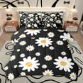 thumbnail image 1 of Feelyou Chic Flower Floral Bedding Comforter Set 7pcs for Women, Vibrant Groovy Daisy King Bedding Sets, Vintage Fashion Style Reversible Bed Sheets, Breathable Home Decor, 1 of 7