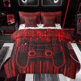 thumbnail image 1 of Feelyou Chic Game Console Bedding Comforter Set 7pcs for Kids, Cartoon Gamepad Lover Queen Bedding Sets, Fashion Red Square Abstract Reversible Queen Sheet Sets, Luxury Bedroom Decor, 1 of 7