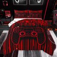 thumbnail image 1 of Feelyou Chic Game Console Bedding Comforter Set for Kids, Cartoon Gamepad Lover Twin Comforter Sets, Fashion Red Square Abstract Reversible Bedding Set, Luxury Bedroom Decor, 2 Pieces, 1 of 8