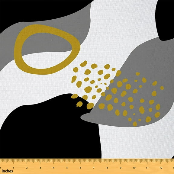 Feelyou Chic Minimalst Fabric by the Yard 1 Yard, Abstract Geometric Home Decor Fabric by the Yard, Mid Century Sewing Fabric, Lightweight Room Decor