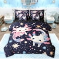 thumbnail image 1 of Feelyou Child Axolotl Animal Comforter Set 7pcs, Stars Starry Sky Queen Bedding Sets, 1 of 8