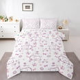 thumbnail image 1 of Feelyou Child Kawaii Bear Queen Comforter Set, Flower Floral Plant Bedding Sets, Cute Cartoon Animal Theme Reversible Bedding Comforter Set, Super Cozy Room Decor, 3-Piece, 1 of 8