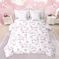 thumbnail image 1 of Feelyou Child Kawaii Bear Twin Bedding Sets 7-Piece, Flower Floral Plant Bedding Comforter Set, Cute Cartoon Animal Theme Reversible Sheet Sets, Super Cozy Room Decor, 1 of 8