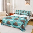 thumbnail image 1 of Feelyou Child Kawaii Walrus Full Size Sheets, Funny Ocean Wildlife Bed Sheets, Cute Cartoon Animal Sheet Sets, Breathable Home Decor, 4pcs, 1 of 7
