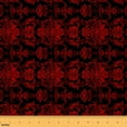 thumbnail image 1 of Feelyou Child Red Damask Fabric by the Yard 1 Yard, Boho Flower Print Home Decor Fabric by the Yard, Vintage Western Sewing Fabric, Microfiber Bedroom Decor, 1 of 6