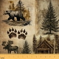 thumbnail image 1 of Feelyou Child Rustic Farmhouse Fabric by the Yard 1 Yard, Woodland Wildlife Home Decor Fabric by the Yard, Bear Reindeer Animal Sewing Fabric, Ultra Soft Home Decor, 1 of 6