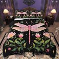 thumbnail image 1 of Feelyou Child Tribal Dragonfly Queen Comforter Set, Rustic Floral Plant Bedding Set, 3pcs, 1 of 8