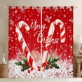 thumbnail image 1 of Feelyou Christmas Candy Teens Curtains and Drapes, Winter Snowflake Black Out Curtains, Merry Christmas Curtains Pack of 2 (52x63 Each), Curtains and Drapes Bedroom Decor, 1 of 5