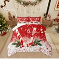 thumbnail image 1 of Feelyou Christmas Candy Teens Queen Comforter Set, Winter Snowflake Bedding Sets, Merry Christmas Reversible Bedding Comforter Set, Microfiber Bedroom Decor,3 Pieces, 1 of 8