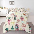 thumbnail image 1 of Feelyou Christmas Nutcracker Bedding Comforter Set for Kid, Dreamy Princess Castle Twin Comforter Sets, Cartoon Bowknot Reversible Bedding Set, Luxury Bedroom Decor, 2pcs, 1 of 8