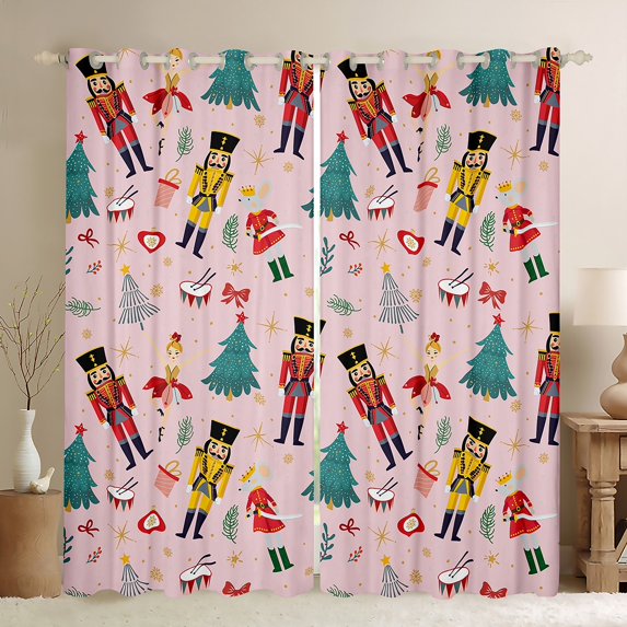 Feelyou Xmas Nutcracker Curtains (2, 52x84), Kid Princess Xmas Gift