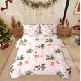 thumbnail image 1 of Feelyou Christmas Poinsettia Floral Twin Bedding Sets 7-Piece, Winter Snowflake Bedding Comforter Set, Kids Boys Girls Reversible Sheet Sets, Breathable Home Decor, 1 of 8