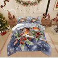 thumbnail image 1 of Feelyou Christmas Robin King Size Comforter Sets, Winter Plant Fruit Bedding Comforter Set, Dreamy Fairy Tale Reversible Bedding Set, Super Cozy Room Decor,3 Pieces, 1 of 8