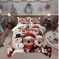 thumbnail image 1 of Feelyou Christmas Snowman Full Size Comforter Sets, Kawaii Cartoon Reindeer Bedding Comforter Set, Kids Teens Girls Boys Reversible Bedding Sets, Microfiber Bedroom Decor, 3pcs, 1 of 8