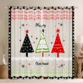 thumbnail image 1 of Feelyou Christmas Tree Black Out Curtains for Kids, Chic Buffalo Plaid Curtains Pack of 2 (42x63 Each), Cartoon Stars Print Bedroom Curtains, Living Room Curtains Decor, 1 of 6