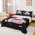 thumbnail image 1 of Feelyou Coffee Cup Child Full Size Sheets, Girly Princess Bow-tie Bed Sheets, Kawaii Pink Fashion Sheet Sets, Ultra Soft Bedroom Decor, 4-Piece, 1 of 7