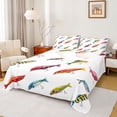 thumbnail image 1 of Feelyou Colorful Cartoon Fishing Full Size Sheets for Kids Boys Girls, Retro Fish Hook Bed Sheets, 4 Pieces, 1 of 5