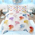 thumbnail image 1 of Feelyou Colorful Jellyfish Kid Queen Comforter Set, Sea Animal Bedding Comforter Set, 3pcs, 1 of 8