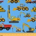 thumbnail image 1 of Feelyou Construction Truck Boys Fabric by the Yard 3 Yards, Cartoon Tractor Home Decor Fabric by the Yard, Vehicle Theme Sewing Fabric, Luxury Bedroom Decor, 1 of 6