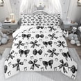 thumbnail image 1 of Feelyou Cool Black Bowknot Full Size Comforter Sets, Kids Boys Girls Bedding Sets, 3pcs, 1 of 8